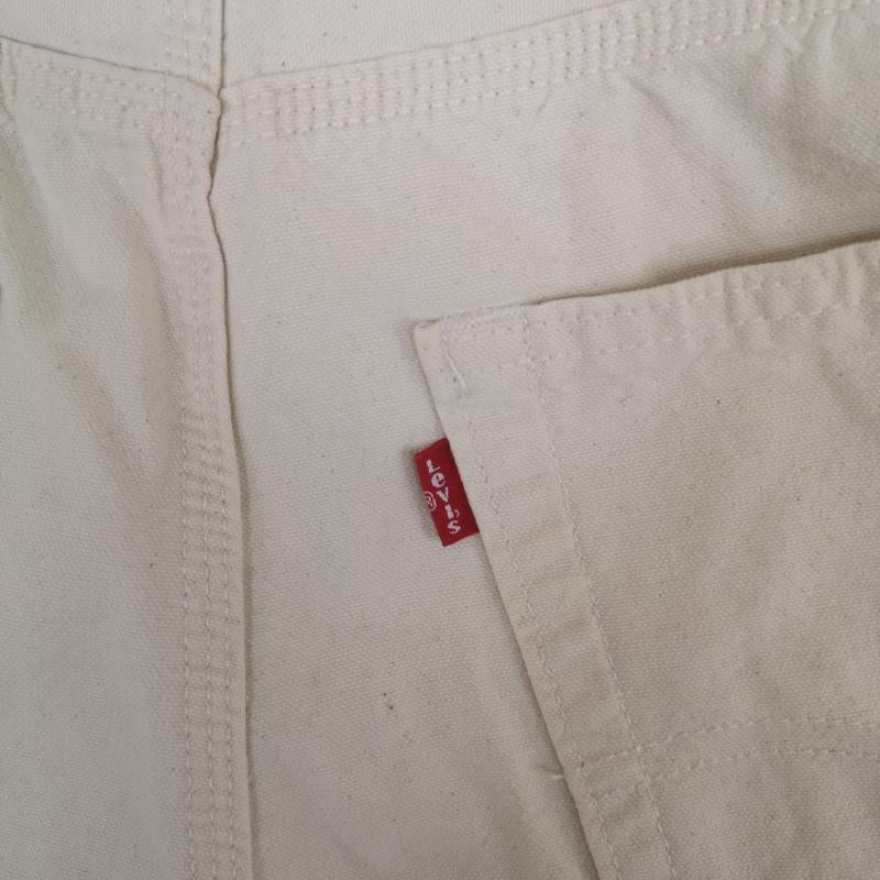 リーバイストラウスアンドコー Levi Strauss & co. パンツ ワークパンツ、ペインターパンツ WORKWEAR 568 ルーズ ストレート カーペンター パンツ 30インチ 白 / ホワイト / white メンズ USED 古着 中古 50169152