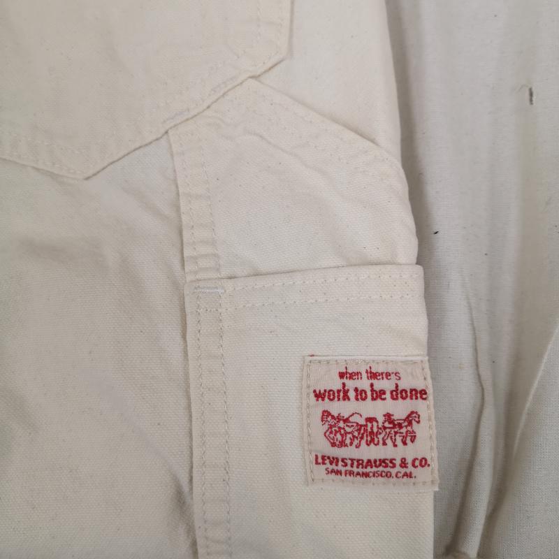リーバイストラウスアンドコー Levi Strauss & co. パンツ ワークパンツ、ペインターパンツ WORKWEAR 568 ルーズ ストレート カーペンター パンツ 30インチ 白 / ホワイト / white メンズ USED 古着 中古 50169152