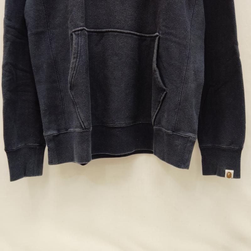 アベイシングエイプ A BATHING APE パーカー 長袖 90s プルオーバー パーカー ロゴ 初期タグ 白タグ M 紺 / ネイビー / navy メンズ USED 古着 中古 50169170