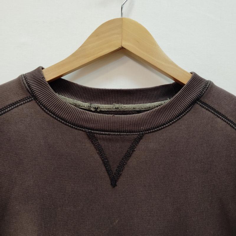 ステューシー STUSSY トレーナー 長袖 90s スウェット ラグラン スリーブ 前Vガゼット付き 鬼フェード XL 茶 / ブラウン / brown メンズ USED 古着 中古 50169171