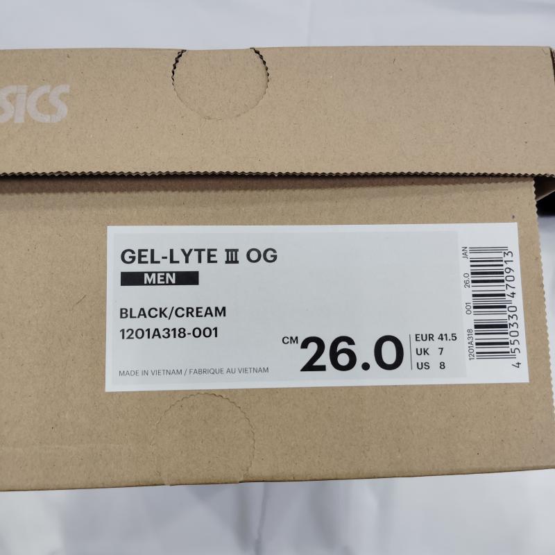 アシックス ASICS スニーカー スニーカー Gel-Lyte 3 OG 1201A318-001 ゲルライト 3 ペイズリー ローカット スニーカー 26.0cm 黒 / ブラック / black メンズ USED 古着 中古 50169173