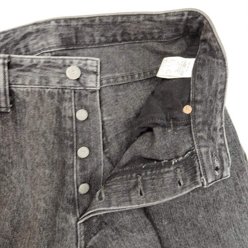 ザ・フラットヘッド The Flat Head パンツ デニム、ジーンズ 12.5oz ワイド テーパード 加工 ブラック デニム パンツ DB003C 34インチ 黒 / ブラック / black メンズ USED 古着 中古 50169179