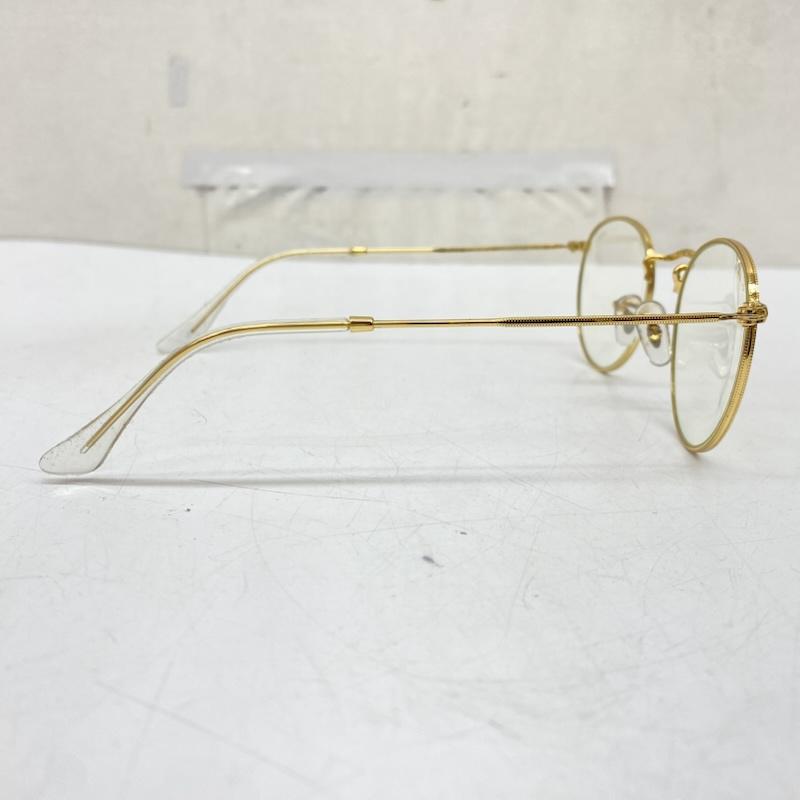 レイバン Ray-Ban めがね・サングラス サングラス RB3447 Round Metal 9196BL 47◻︎21 140 2F クリア 調光 ブルーライトカット 金 / ゴールド / gold color メンズ USED 古着 中古 50169181