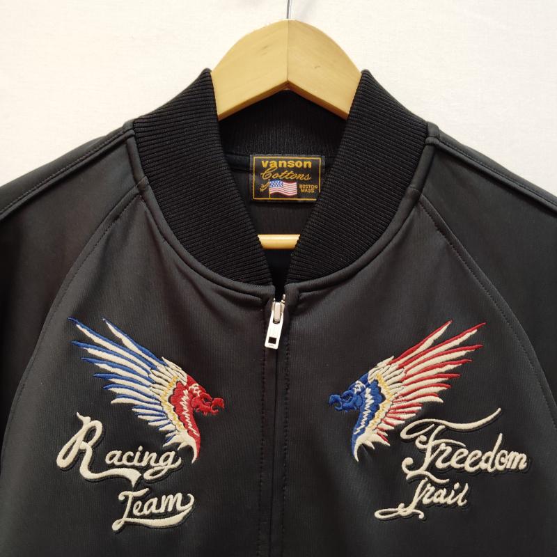 ヴァンソン VANSON ジャケット、上着 ジャンパー、ブルゾン トラック ジャケット SKA スカ ジャージ ジップアップ イーグル 刺繍 M 黒 / ブラック / black メンズ USED 古着 中古 50169189