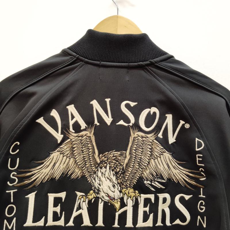 ヴァンソン VANSON ジャケット、上着 ジャンパー、ブルゾン トラック ジャケット SKA スカ ジャージ ジップアップ イーグル 刺繍 M 黒 / ブラック / black メンズ USED 古着 中古 50169189