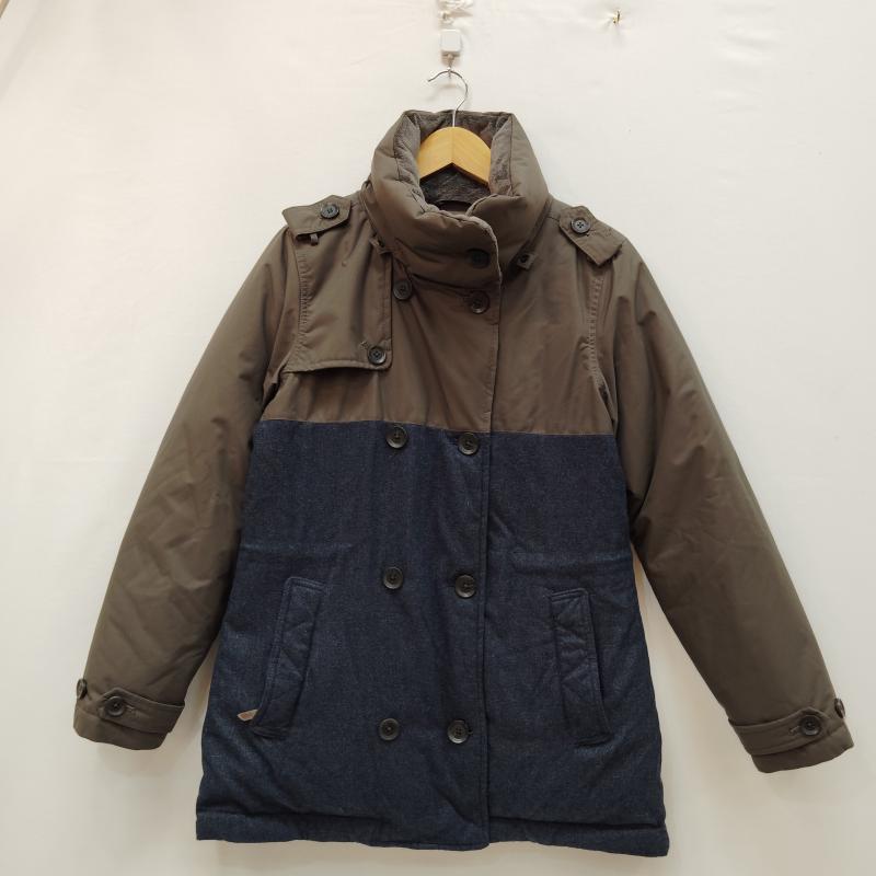 ザノースフェイス THE NORTH FACE ジャケット、上着 ダウンジャケット バイカラーダウンジャケット ホワイト レーベル ダブルボタン NYV1DG88 - カーキ / カーキ / khaki X インディゴ / インディゴ / Indigo レディース USED 古着 中古 50169193