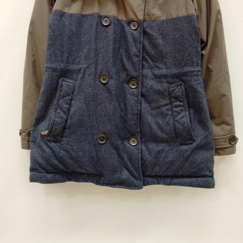 ザノースフェイス THE NORTH FACE ジャケット、上着 ダウンジャケット バイカラーダウンジャケット ホワイト レーベル ダブルボタン NYV1DG88 - カーキ / カーキ / khaki X インディゴ / インディゴ / Indigo レディース USED 古着 中古 50169193