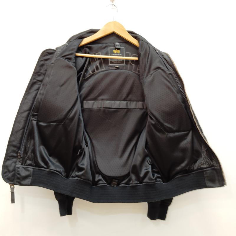 アルファ インダストリー Alpha Industries ジャケット、上着 ライダース メッシュ ジャケット ミリタリー ライディング 3A382 M 黒 / ブラック / black メンズ USED 古着 中古 50169196