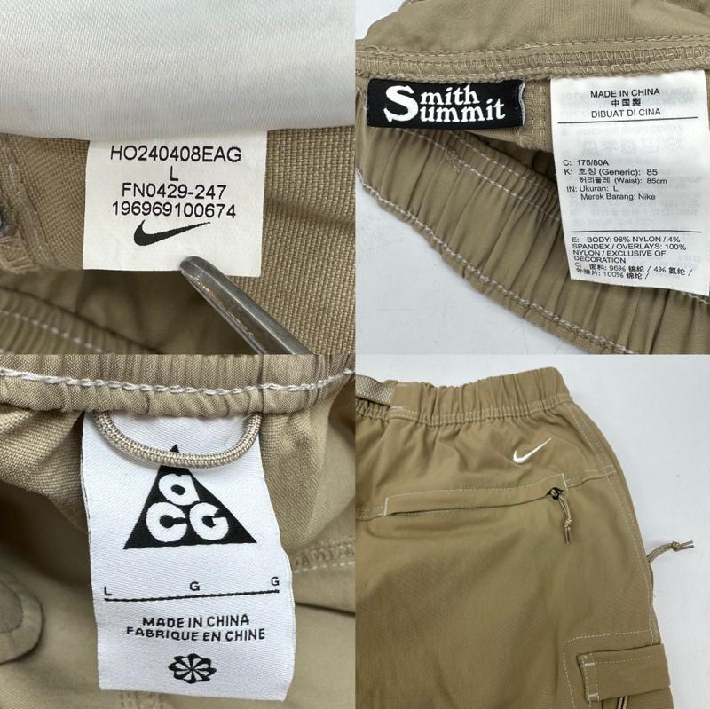 エーシージー ACG パンツ ワークパンツ、ペインターパンツ 2WAY Smith Summit Cargo Pants スミス サミット カーゴ パンツ FN0429-247 L ベージュ / ベージュ / beige メンズ USED 古着 中古 50169200