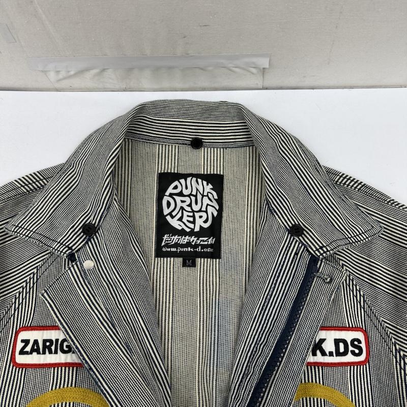 パンクドランカーズ PUNK DRUNKERS サロペット・オーバーオール サロペット、オーバーオール ザリガニワークス ヒッコリー ストライプ オールインワン つなぎ M 白 / ホワイト / white X 黒 / ブラック / black メンズ USED 古着 中古 50169201