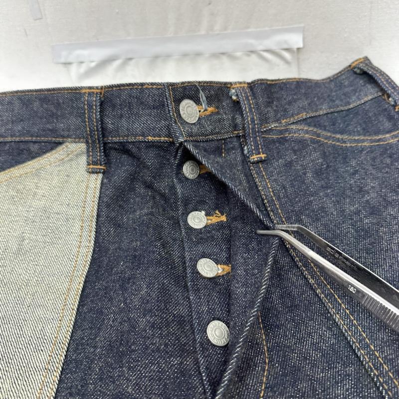 ステュディオ・ダ・ルチザン STUDIO D ARTISAN パンツ デニム、ジーンズ クレイジーパターン ボタンフライ デニム パンツ シンチバック 28インチ インディゴ / インディゴ / Indigo レディース USED 古着 中古 50169202