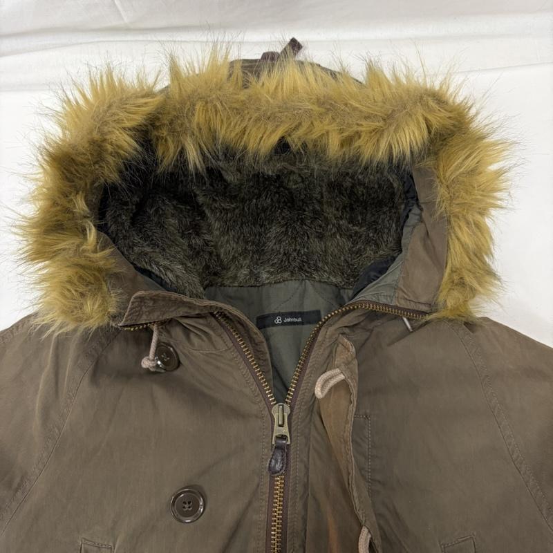 ジョンブル Johnbull コート コート一般 フード ファー モッズコート N-3B ライナー付き - カーキ / カーキ / khaki メンズ USED 古着 中古 50169206
