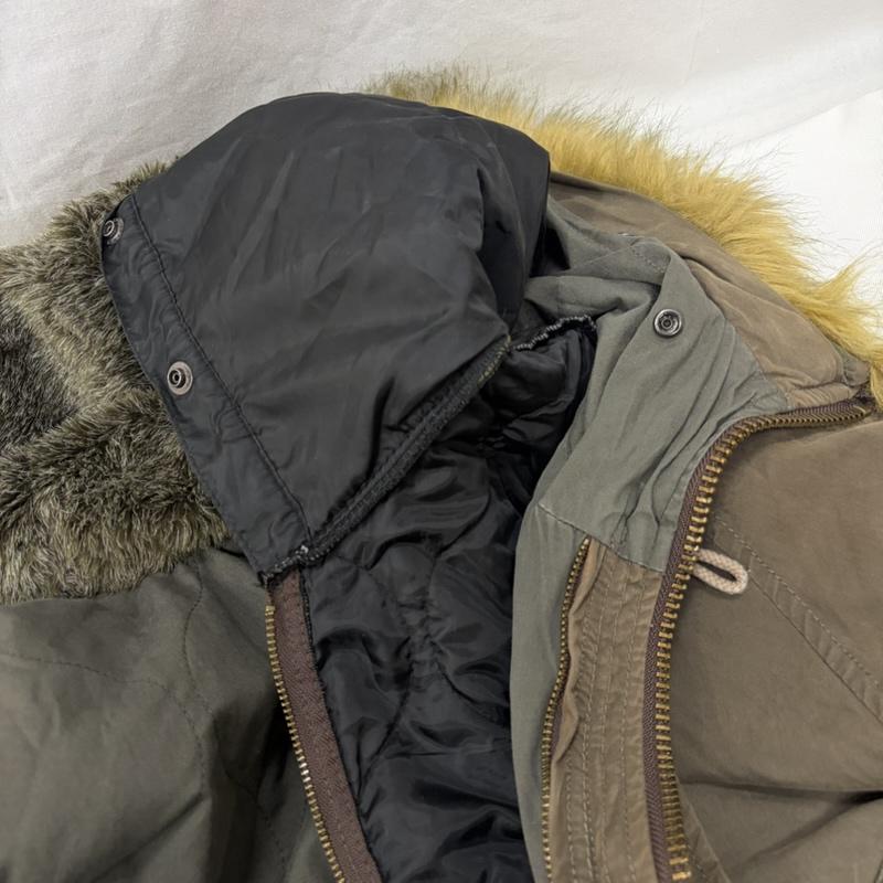 ジョンブル Johnbull コート コート一般 フード ファー モッズコート N-3B ライナー付き - カーキ / カーキ / khaki メンズ USED 古着 中古 50169206