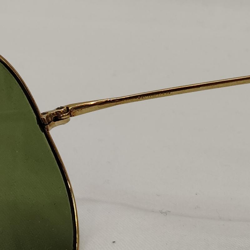 レイバン Ray-Ban めがね・サングラス サングラス 70s 80s USA製 ヴィンテージ SHOOTER シューター ボシュロム社 ケーブルテンプル ティアドロップ - 緑 / グリーン / green X 金 / ゴールド / gold color メンズ USED 古着 中古 50169208