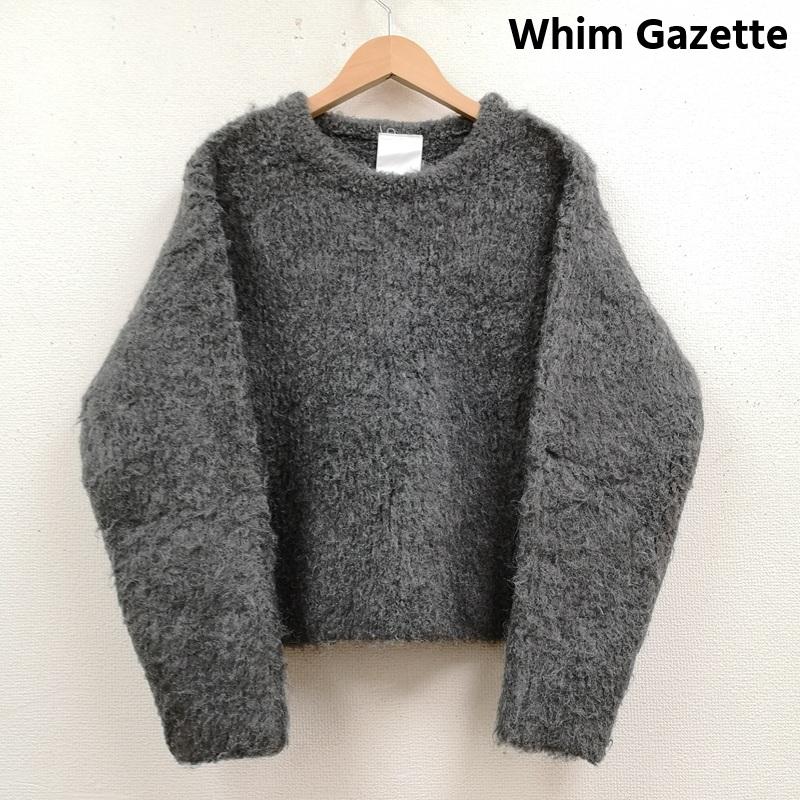 ウィムガゼット Whim Gazette ニット、セーター 長袖 ミックスヤーン クルーネック ニット プルオーバー セーター WGZ1042405A0002 FREE 灰 / グレー / gray レディース USED 古着 中古 50169214