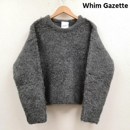 ウィムガゼット Whim Gazette ニット、セーター 長袖 ミックスヤーン クルーネック ニット プルオーバー セーター WGZ1042405A0002 FREE 灰 / グレー / gray レディース USED 古着 中古 50169214