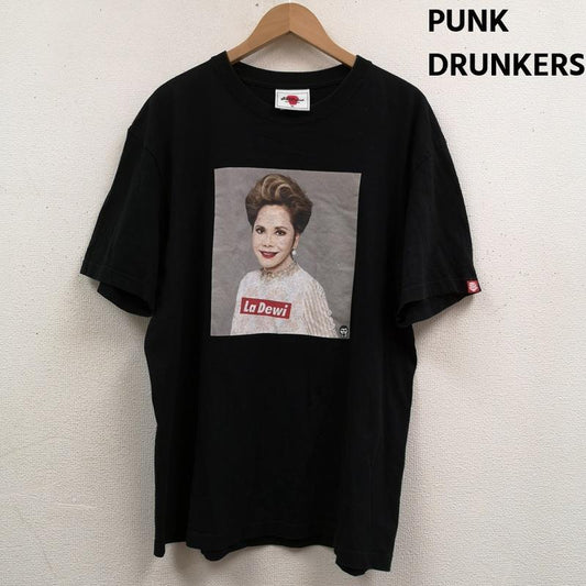 パンクドランカーズ PUNK DRUNKERS Tシャツ 半袖 デヴィ・スカルノ 夫人 フォト 半袖 Tシャツ S/S TEE XL 黒 / ブラック / black メンズ USED 古着 中古 50169218