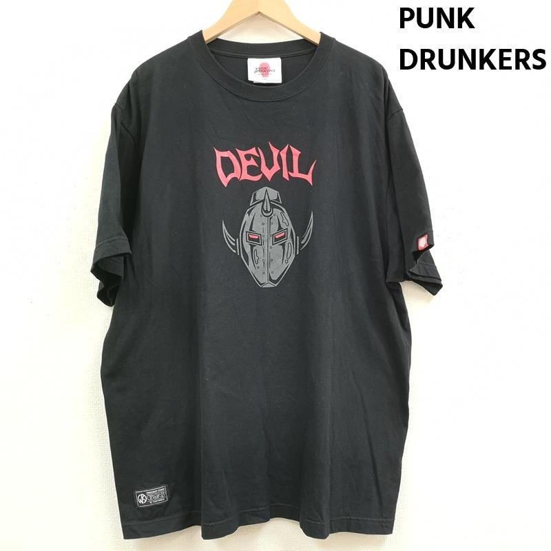 パンクドランカーズ PUNK DRUNKERS Tシャツ 半袖 キン肉マン 悪魔将軍 地獄の断頭台 アニメ 漫画 半袖 Tシャツ S/S TEE XXL 黒 / ブラック / black メンズ USED 古着 中古 50169220