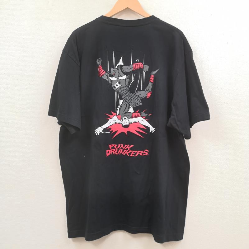 パンクドランカーズ PUNK DRUNKERS Tシャツ 半袖 キン肉マン 悪魔将軍 地獄の断頭台 アニメ 漫画 半袖 Tシャツ S/S TEE XXL 黒 / ブラック / black メンズ USED 古着 中古 50169220