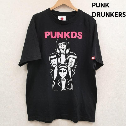 パンクドランカーズ PUNK DRUNKERS Tシャツ 半袖 PUNKS BAND パンク バンド 半袖 Tシャツ S/S TEE XL 黒 / ブラック / black メンズ USED 古着 中古 50169221