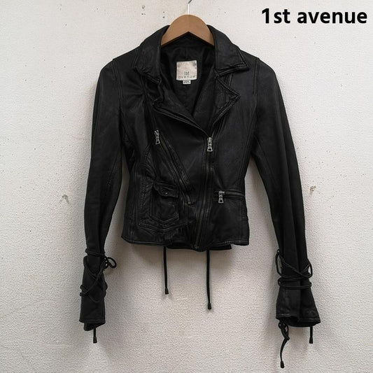 古着 USED ジャケット、上着 ライダース 1st avenue 羊革 ラム レザー ダブル ライダース ジャケット S 黒 / ブラック / black レディース USED 古着 中古 50169223