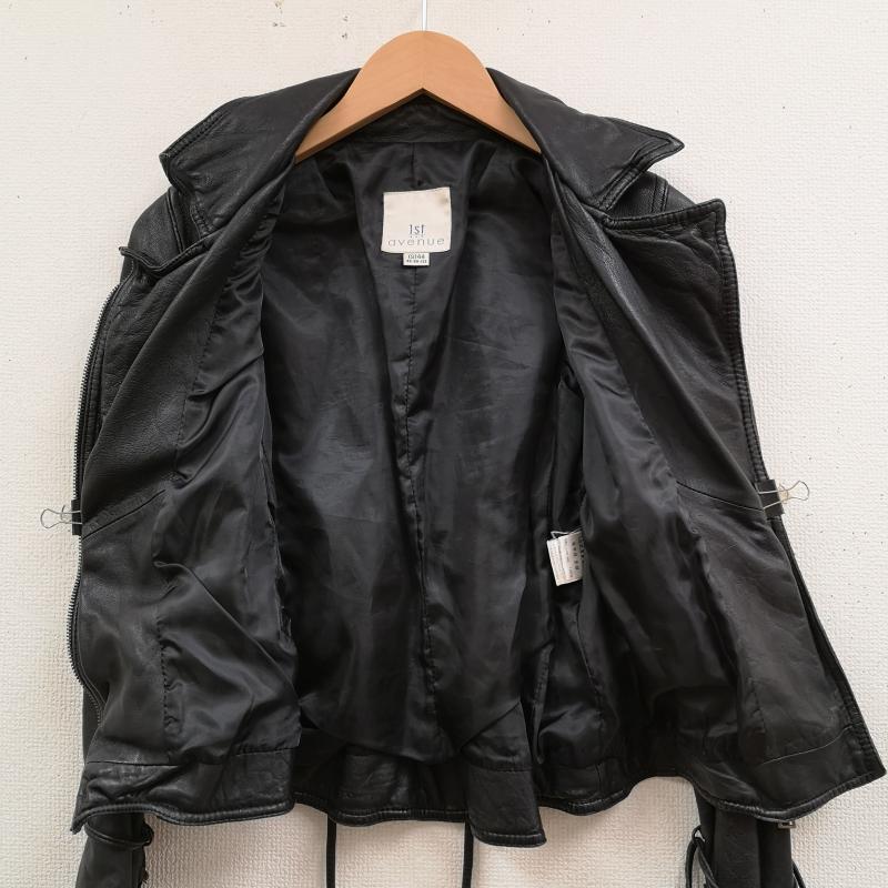 古着 USED ジャケット、上着 ライダース 1st avenue 羊革 ラム レザー ダブル ライダース ジャケット S 黒 / ブラック / black レディース USED 古着 中古 50169223