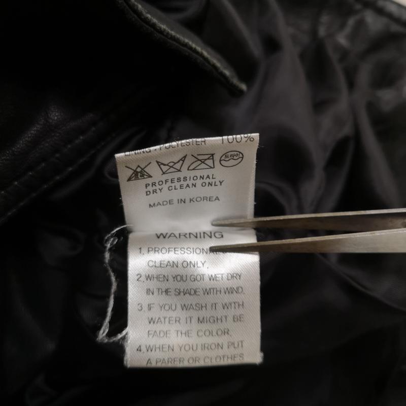 古着 USED ジャケット、上着 ライダース 1st avenue 羊革 ラム レザー ダブル ライダース ジャケット S 黒 / ブラック / black レディース USED 古着 中古 50169223