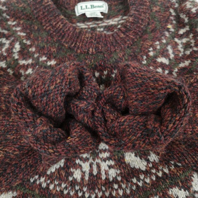 エルエルビーン L.L.Bean ニット、セーター 長袖 90s ノルディック 総柄 ウール ニット セーター OP661 M マルチカラー / マルチカラー / multicolor メンズ USED 古着 中古 50169224