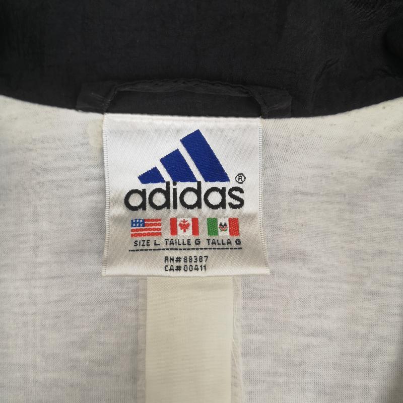アディダス adidas ジャケット、上着 ジャンパー、ブルゾン 90s 切り替え バック ロゴ ウインドブレーカー ナイロン ジャケット L 白 / ホワイト / white X 紫 / パープル / purple メンズ USED 古着 中古 50169227