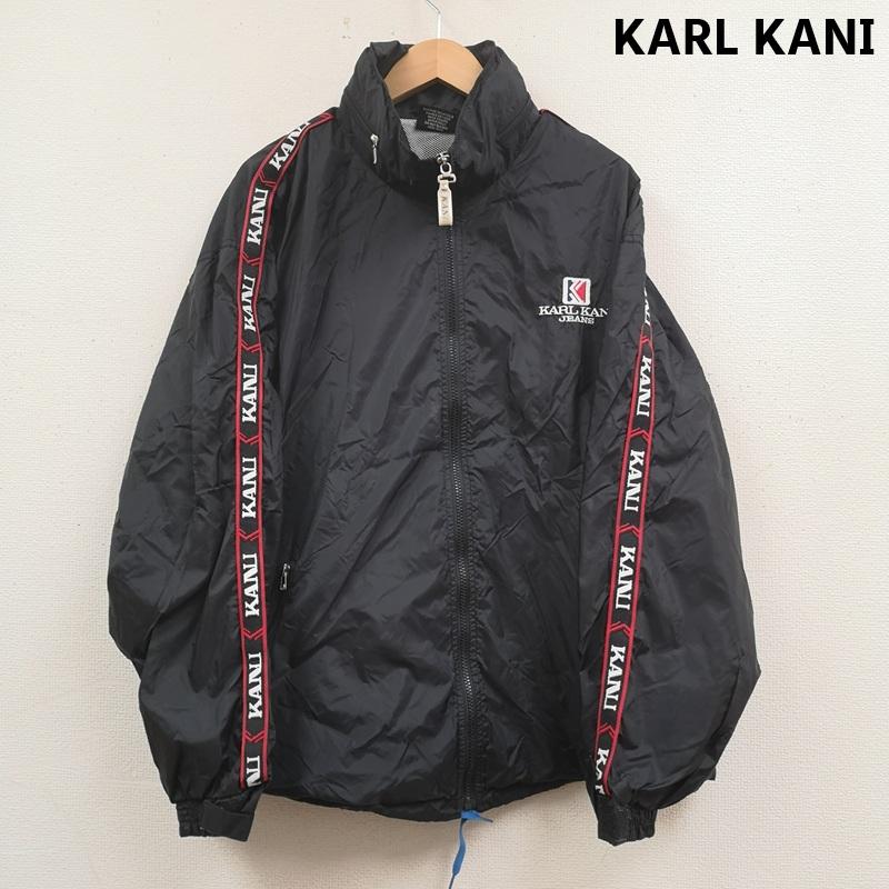 カールカナイ KARL KANI ジャケット、上着 ジャンパー、ブルゾン 90s 刺繍 ロゴ ウインドブレーカー ナイロン ジャケット M 黒 / ブラック / black メンズ USED 古着 中古 50169229