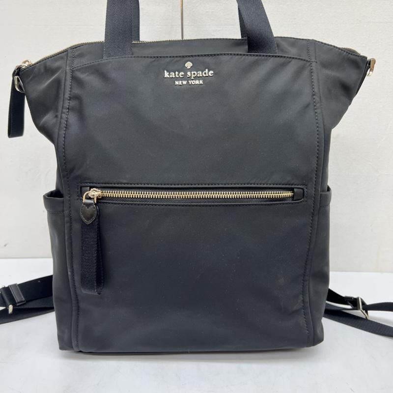ケイトスペード Kate Spade リュックサック、デイパック リュックサック、デイバッグ ナイロン コンバーチブル バックパック - 黒 / ブラック / black レディース USED 古着 中古 50169247