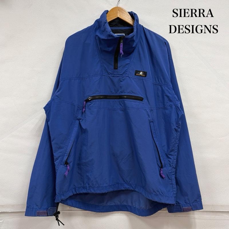 シェラデザイン SIERRA DESIGNS ジャケット、上着 ジャンパー、ブルゾン ナイロン アノラックパーカー ハーフジップ ジャケット ウィンドブレーカー M ワンポイント X ロゴ、文字 青 / ブルー / blue X 黒 / ブラック / black X 紫 / パープル / purple メンズ USED 古着 中古 50169248