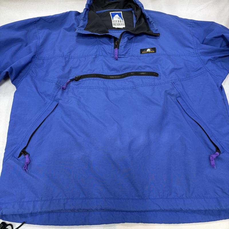 シェラデザイン SIERRA DESIGNS ジャケット、上着 ジャンパー、ブルゾン ナイロン アノラックパーカー ハーフジップ ジャケット ウィンドブレーカー M ワンポイント X ロゴ、文字 青 / ブルー / blue X 黒 / ブラック / black X 紫 / パープル / purple メンズ USED 古着 中古 50169248