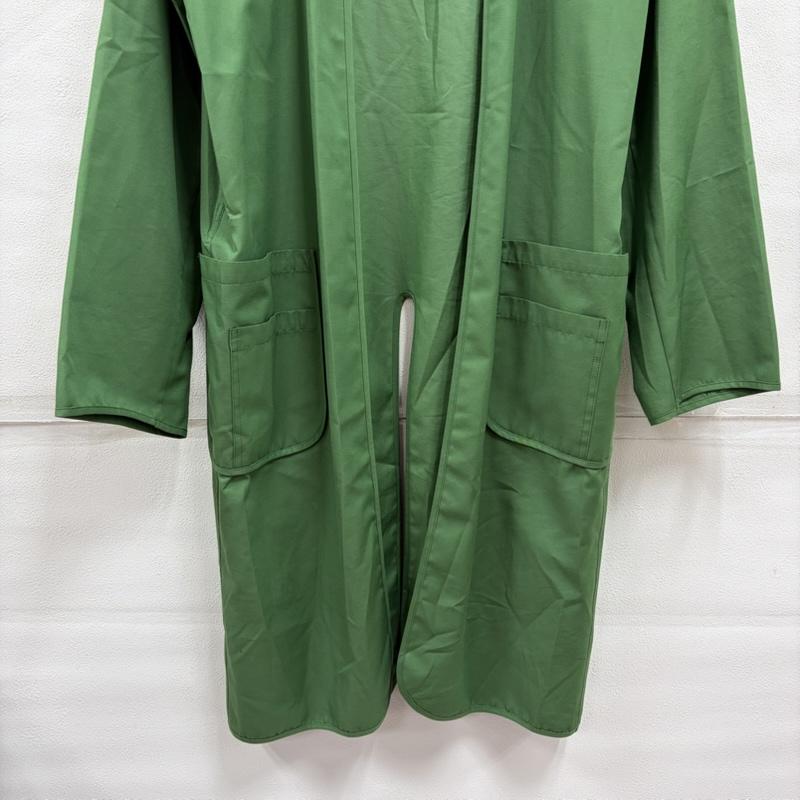 タキャシ TACASI カーディガン 長袖 BEAMS ノーカラー ロング コート カーディガン ベルデッド スリット 48 無地 緑 / グリーン / green メンズ USED 古着 中古 50169250