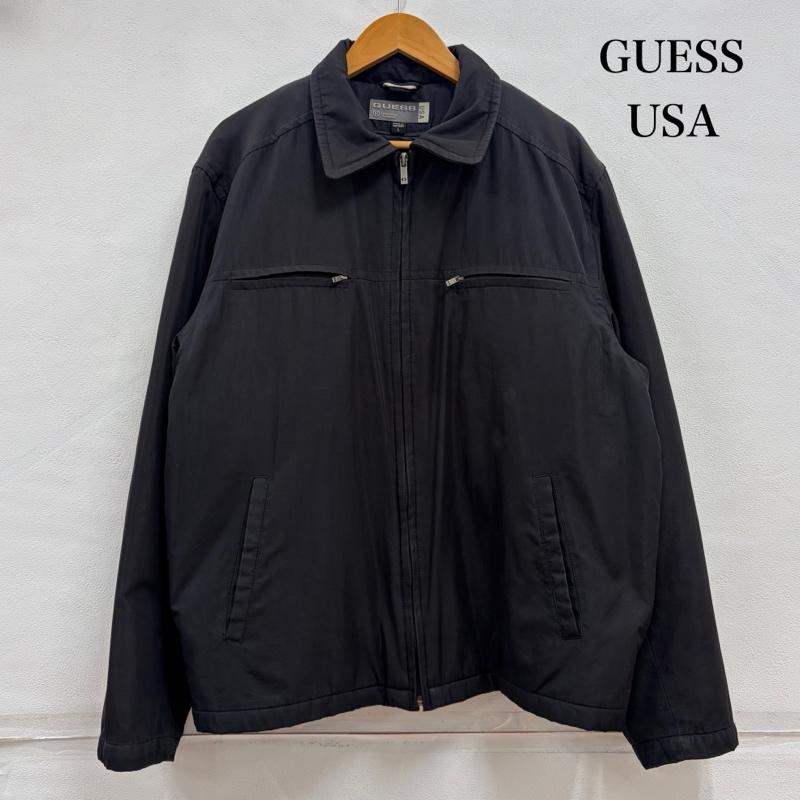 ゲス Guess ジャケット、上着 ジャンパー、ブルゾン ジップアップ ブルゾン USA フリースライナー L 無地 黒 / ブラック / black メンズ USED 古着 中古 50169253