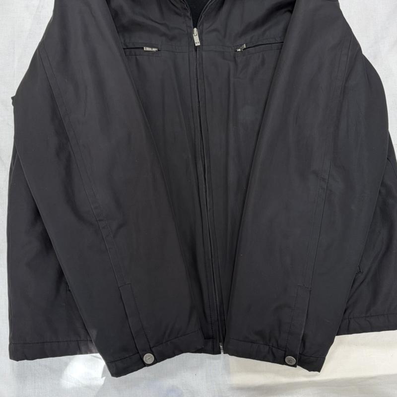 ゲス Guess ジャケット、上着 ジャンパー、ブルゾン ジップアップ ブルゾン USA フリースライナー L 無地 黒 / ブラック / black メンズ USED 古着 中古 50169253