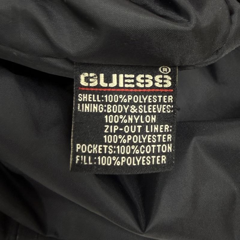 ゲス Guess ジャケット、上着 ジャンパー、ブルゾン ジップアップ ブルゾン USA フリースライナー L 無地 黒 / ブラック / black メンズ USED 古着 中古 50169253