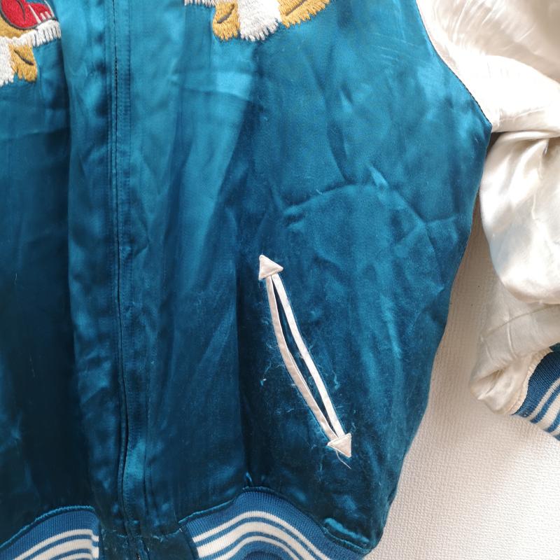 アヴィレックス AVIREX ジャケット、上着 ジャンパー、ブルゾン リバーシブル 2WAY 虎 龍 刺繍 スーベニア ジャケット スカジャン 6172118 XXL 青 / ブルー / blue メンズ USED 古着 中古 50169258