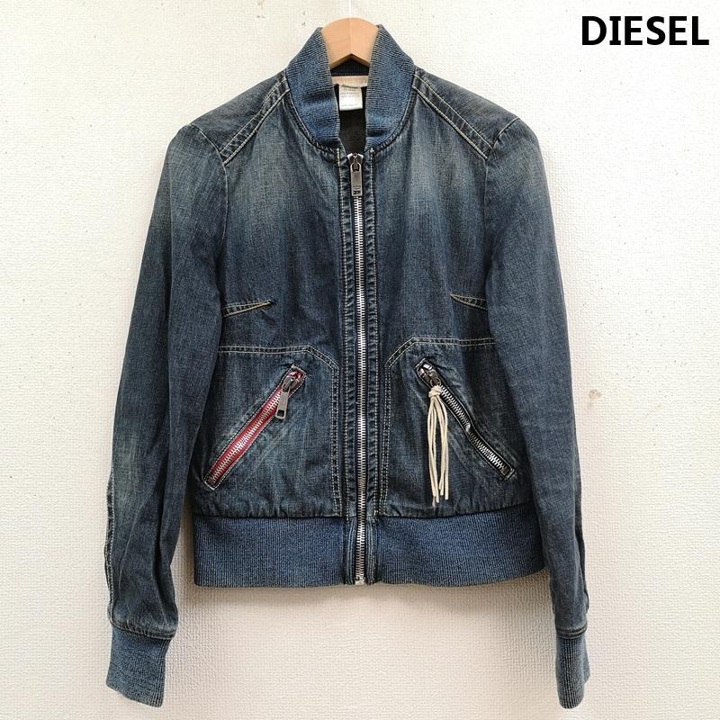 ディーゼル DIESEL ジャケット、上着 ジャンパー、ブルゾン モロッコ製 ボンバースタイル MA-1 デニム ジャケット S インディゴ / インディゴ / Indigo レディース USED 古着 中古 50169259