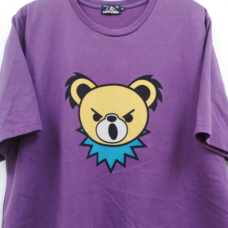 ヒステリックグラマー HYSTERIC GLAMOUR Tシャツ 半袖 日本製 DEAD BEAR ファック ベア 熊 半袖 Tシャツ S/S TEE 02192CT11 XL 紫 / パープル / purple メンズ USED 古着 中古 50169261