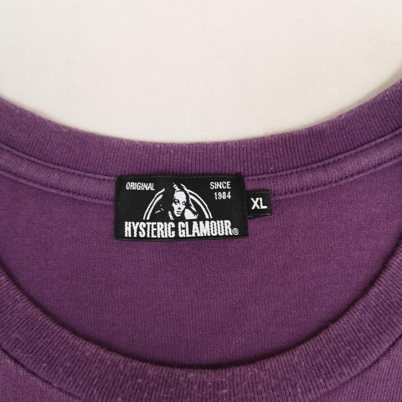 ヒステリックグラマー HYSTERIC GLAMOUR Tシャツ 半袖 日本製 DEAD BEAR ファック ベア 熊 半袖 Tシャツ S/S TEE 02192CT11 XL 紫 / パープル / purple メンズ USED 古着 中古 50169261