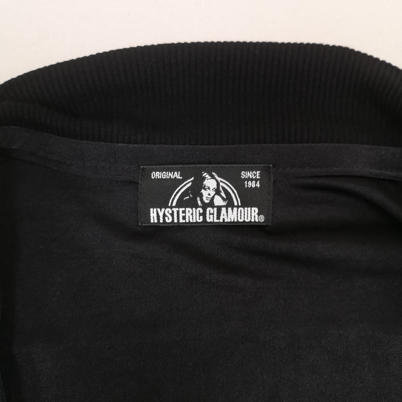 ヒステリックグラマー HYSTERIC GLAMOUR ジャケット、上着 ジャンパー、ブルゾン 日本製 バックロゴ ガールプリント ジップアップ ブルゾン ジャケット 0161CJ02 FREE 黒 / ブラック / black レディース USED 古着 中古 50169264