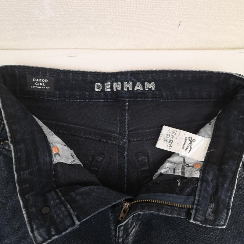 デンハム DENHAM パンツ デニム、ジーンズ RAZOR GIRL カットオフ フリンジ加工 スリム テーパード デニム パンツ - インディゴ / インディゴ / Indigo レディース USED 古着 中古 50169266