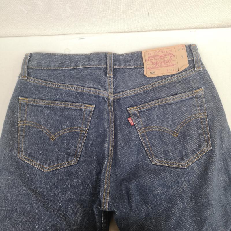 リーバイストラウスアンドコー Levi Strauss & co. パンツ デニム、ジーンズ ボタンフライ スモールe レギュラー ストレート デニム パンツ 501 33インチ インディゴ / インディゴ / Indigo メンズ USED 古着 中古 50169268