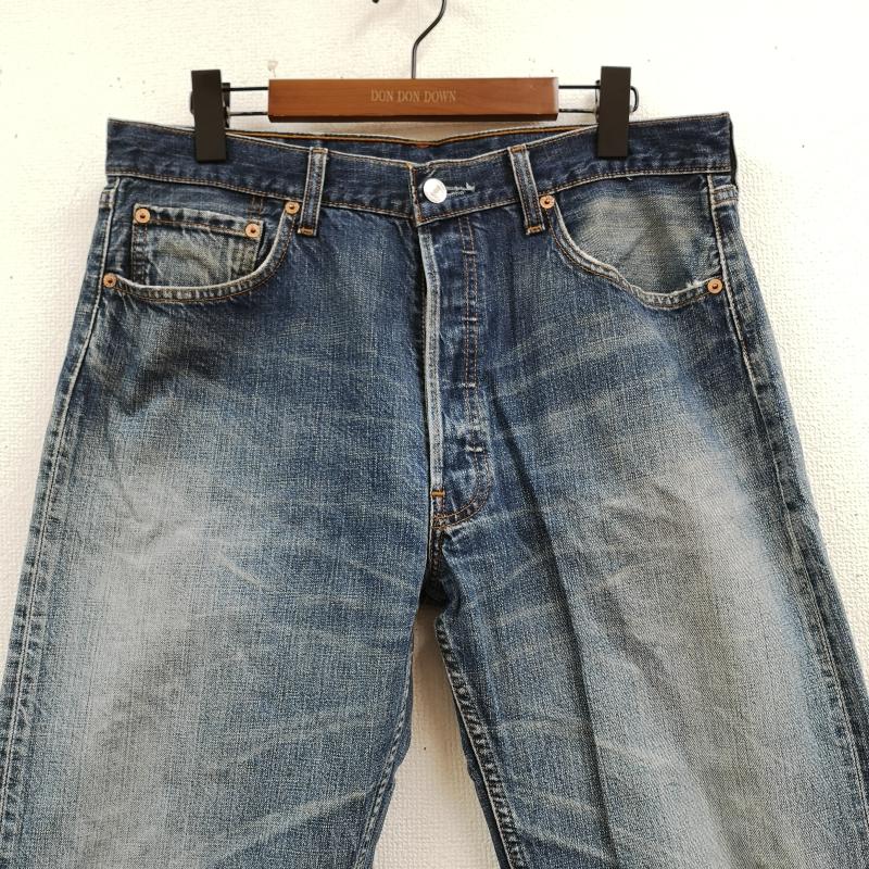 リーバイストラウスアンドコー Levi Strauss & co. パンツ デニム、ジーンズ ボタンフライ スモールe レギュラー ストレート デニム パンツ 501 34インチ インディゴ / インディゴ / Indigo メンズ USED 古着 中古 50169270