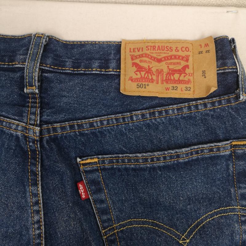 リーバイストラウスアンドコー Levi Strauss & co. パンツ デニム、ジーンズ 赤タブ レギュラー ストレート デニム パンツ ジーンズ 501 32インチ インディゴ / インディゴ / Indigo メンズ USED 古着 中古 50169274