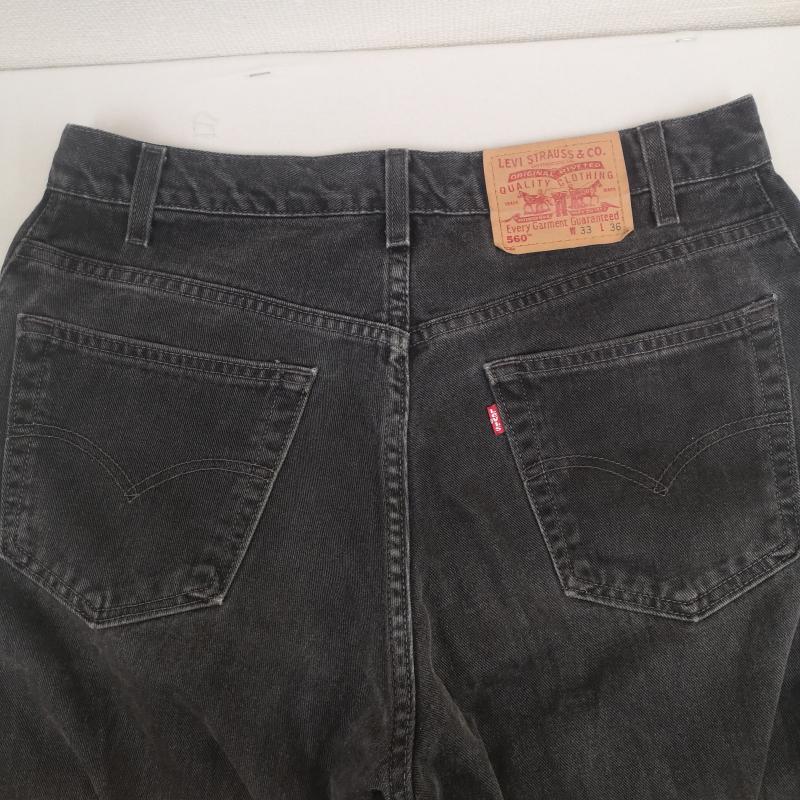 リーバイストラウスアンドコー Levi Strauss & co. パンツ デニム、ジーンズ ジップフライ ルーズ フィット テーパード デニム パンツ 560 33インチ 黒 / ブラック / black X インディゴ / インディゴ / Indigo メンズ USED 古着 中古 50169276
