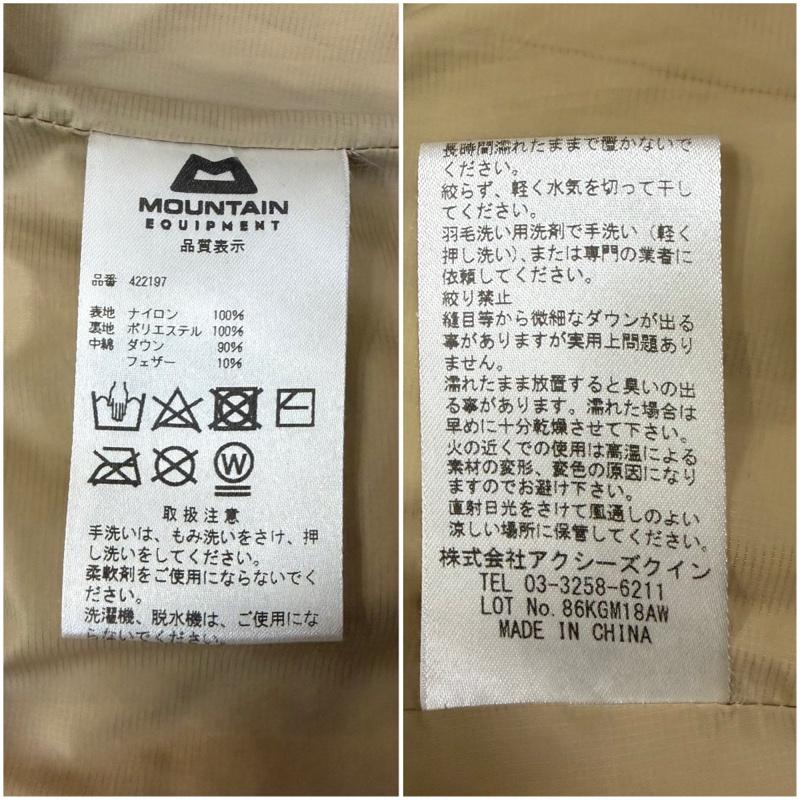マウンテンイクイップメント MOUNTAIN EQUIPMENT コート ダウンコート レトロ ライトライン RETRO LIGHTLINE COAT 422197 ダウン コート L マスタード / マスタード / レディース USED 古着 中古 50169285