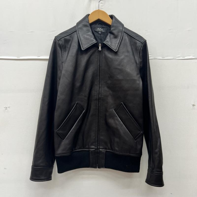 アーペーセー A.P.C. ジャケット、上着 ライダース シープスキン レザー モトブルゾン S 黒 / ブラック / black メンズ USED 古着 中古 50169287