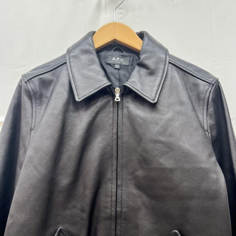 アーペーセー A.P.C. ジャケット、上着 ライダース シープスキン レザー モトブルゾン S 黒 / ブラック / black メンズ USED 古着 中古 50169287